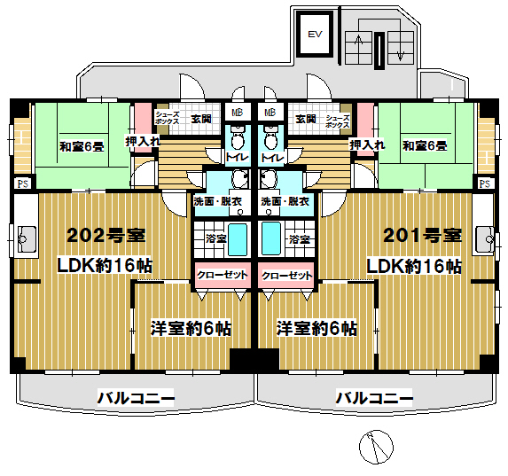 スターブル　201.202　間取り